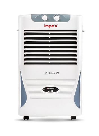 Impex Air Cooler With 4 Way Air Deflection And Honey Comb Pads 19 Liter FREEZO 19 White