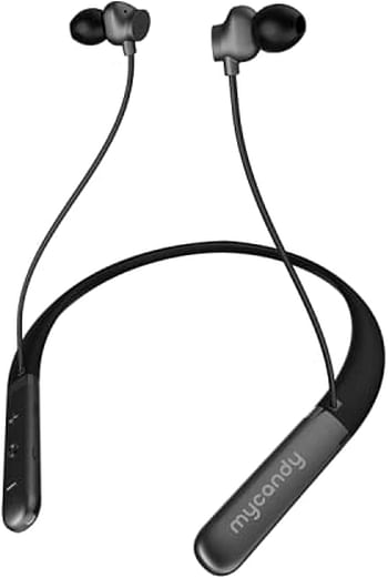 MYCANDY Wireless Neckband Headset, BHS-150, Active Noise Cancellation, 15Hrs of Music, Mic, Crystal Clear Sound, Sweat-Resistance, Great for the Gym, Sports, Outdoor & More