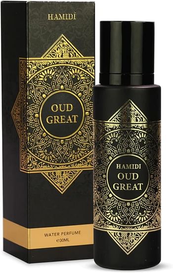 Hamidi Non Alcoholic Deluxe Collection 30ML Perfumes Pack of 5 Assorted, Oud Amwaj, Oudh Great, Emarat Oud Fron, Pure Arba, Oud Excellency, For unisex, Long Lasting, Fragrance, Gift Set