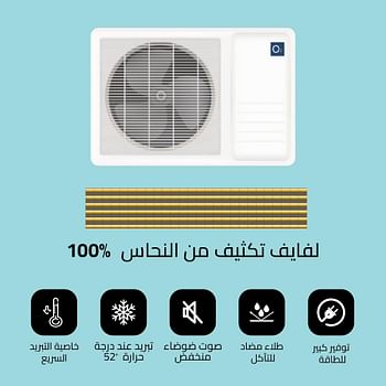 O2 Infinity 2.5 Ton 30000 BTU Hot and Cold Split Air Conditioner with Wi-Fi Smart Inverter Model No OSI-30KH6