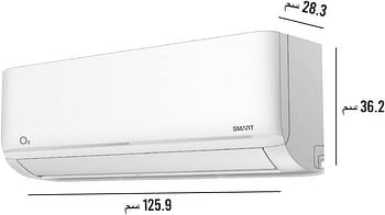 O2 Infinity 2.5 Ton 30000 BTU Hot and Cold Split Air Conditioner with Wi-Fi Smart Inverter Model No OSI-30KH6