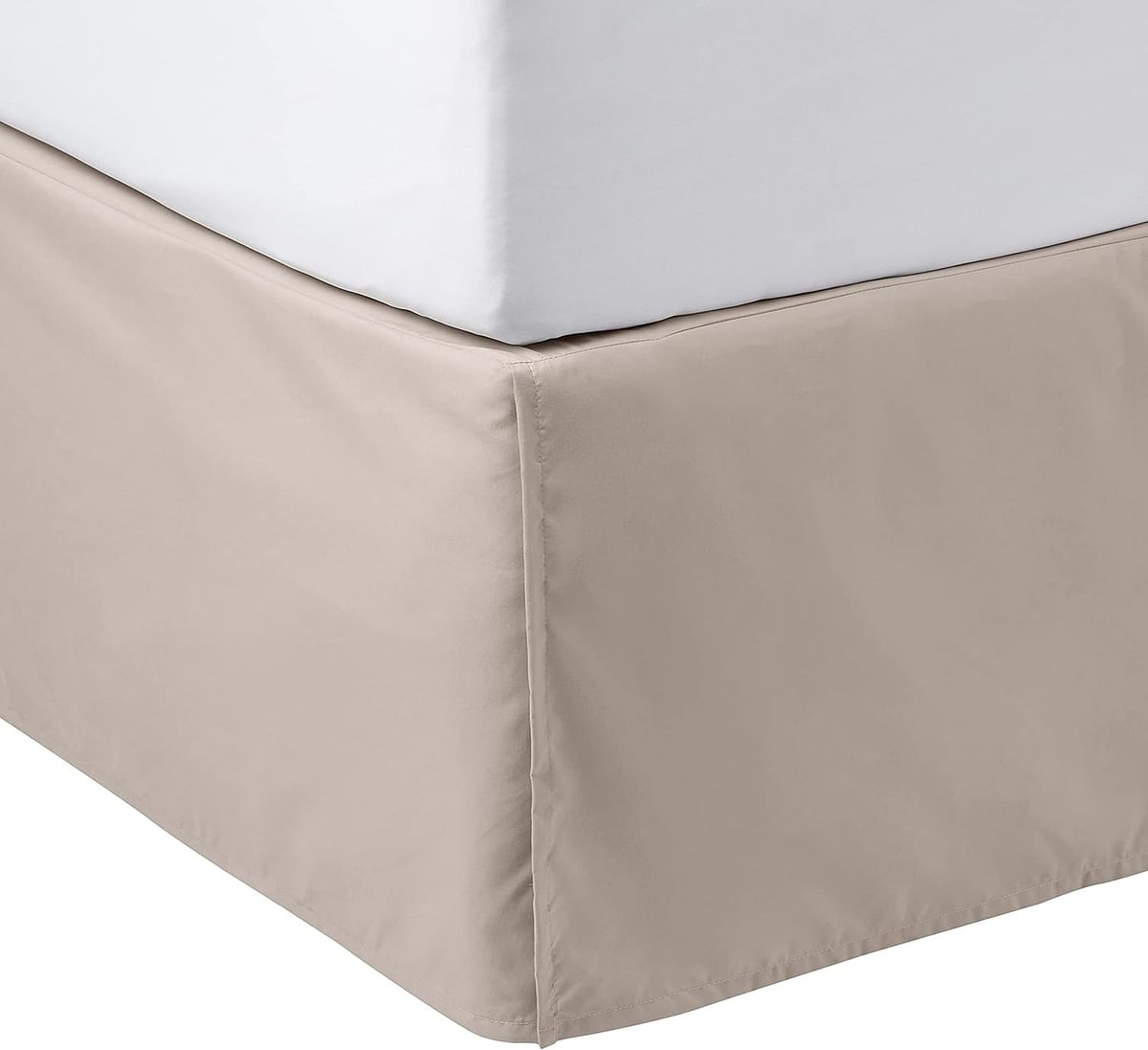 Amaznbasics Pleated Bed Skirt, Queen, Taupe