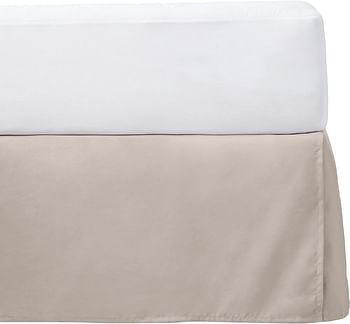 Amaznbasics Pleated Bed Skirt, Queen, Taupe