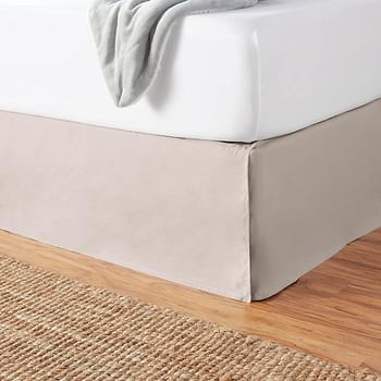 Amaznbasics Pleated Bed Skirt, Queen, Taupe