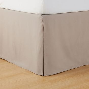 Amaznbasics Pleated Bed Skirt, Queen, Taupe