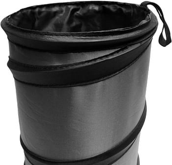 FH Group Automotive Waterproof Portable Collapsible Small Trash Can Garbage Container fits Most Cars SUVs and Trucks Gray