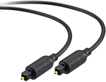 CABLE,TOSLINK,M/M,2Meters,BLACK,GOLD-PLATED