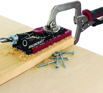 Milescraft 7336 Pocket Jig 200XCJ - Pocket Hole Bundle with Double Barrel Pocket Hole Jig, Single Barrel Pocket Hole jig, 2" Face Clamp, and Accessories Needed with Any Pocket Hole Project