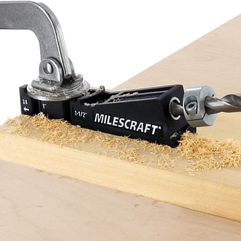 Milescraft 7336 Pocket Jig 200XCJ - Pocket Hole Bundle with Double Barrel Pocket Hole Jig, Single Barrel Pocket Hole jig, 2" Face Clamp, and Accessories Needed with Any Pocket Hole Project