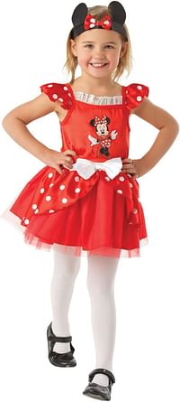 Rubie's Official Costumes Disney Baby Toddler Minnie Mouse Red Ballerina Dress, Small 3 to 4 Years