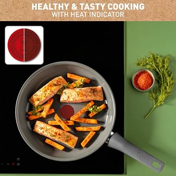 Tefal Renewal Frying Pan 32 cm Non-Stick Ceramic Coating Eco-Designed Recycled Fry Pan Healthy Cooking Thermo-Signal - Safe Cookware- Made in France -All Stovetops Including Induction- C4260853