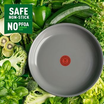 Tefal Renewal Frying Pan 32 cm Non-Stick Ceramic Coating Eco-Designed Recycled Fry Pan Healthy Cooking Thermo-Signal - Safe Cookware- Made in France -All Stovetops Including Induction- C4260853