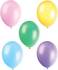 Unique Party 56869 - 12 inch Latex Assorted Pastel Balloons, Pack of 50