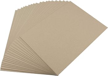 House of Card & Paper Grey Kraft Board 1500micron 945gsm A5 Size 20 Sheets per Pack, HCP471