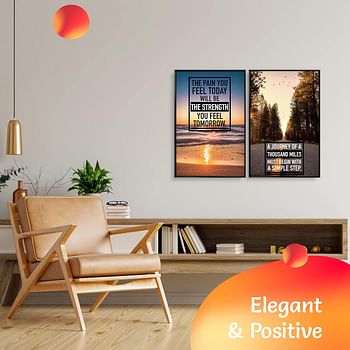 Inspirational Wall Art, Motivational Posters, Wall Art for Office, Set of 6- 11 X 17 Inch- Colourful 1