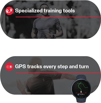Polar Pacer Pro - Advanced GPS Running Watch - Ultra-Light Design & Grip Buttons - New Training Program & Recovery Tools - Heart Rate Monitor - Enhanced Screen Contrast - Music Controls