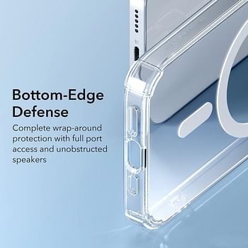 ESR for iPhone 14 Pro Case MagSafe, Krystec Clear Magnetic Phone Case [Ultra-Yellowing Resistant], Shockproof Military-Grade Protection, HaloLock Cover for iPhone 14 Pro, Clear