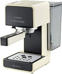 Ariete Cafe Matisse Pump Espresso Coffee Machine with Milk Frother Ground Coffee and Pods Compatible Maxi Cappuccino Maker Auto Shut-off 850W 15 Bar Best for Homes and Offices - ART‎1363-12