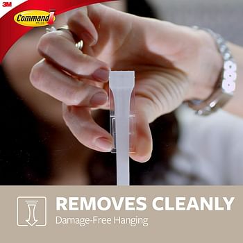 Command Forever Classic Large Damage Free Hanging Wall Hooks with Adhesive Strips, No Tools Double Wall Hooks for Christmas Decorations, 2 Metal Hooks and 4 Command Strips