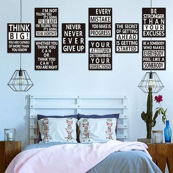 Zonon 9 Pieces Inspirational Wall Decals Spiritual Motivational Wall Stickers Positive Quotes for Library Home School Office Wall Art Decorations, 8 x 10 Inches