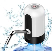 Home Brand 5 Gallon Water Bottle Pump, USB Charging Portable Electric Water Pump for for for 2-5 Gallon Jugs USB Charging Portable Water Dispenser for Office, Home, Camping, Kitchen and ,white