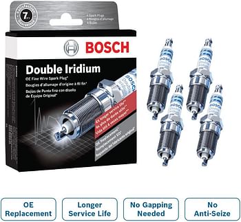 Bosch 9664 OE Fine Wire Double Iridium Spark Plug - Pack of 4