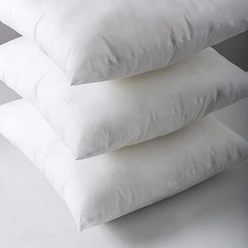 Hotel Linen Klub Cushion Filler Pack of 3pcs- Fabric: Non Woven, Filling 300grams Non Siliconized Fiber Size : 40 x 40cm, HTK- CF3PC-NW-40x40 - White