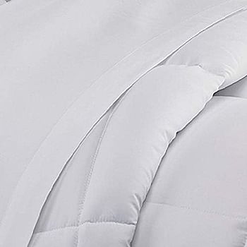 Elegant Comfort Luxurious Premium Hotel Quality Microfiber Three Line Embroidered Softest 4-Piece Bed Sheet Set, Wrinkle and Fade Resistant, Queen, White