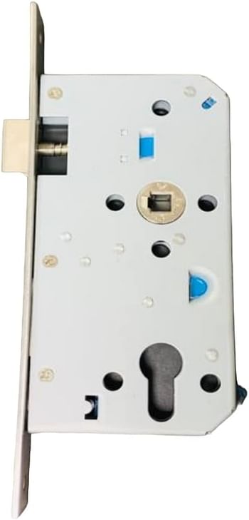 Biella™ Mortise Stainless Steel Door Lock Body with Cylinder Strike Plate  Along with 5 Keys - Multi-color