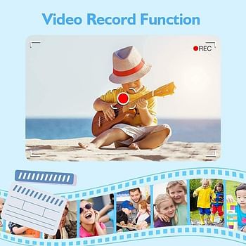 SEMANO Upgrade Kids Selfie Camera Christmas Birthday Gifts for Boys Age 3-9 20MP 1080P HD Digital Video Cameras for Toddler Portable Toy for 3 4 5 6 7 8 9 Year Old Boys with 32GB SD Card-Blue