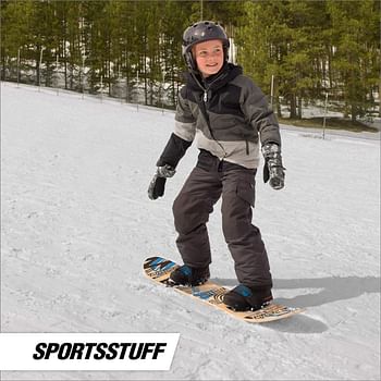 Sportsstuff Snow Ryder Hardwood Snowboard with Velcro Bindings, Mulitple