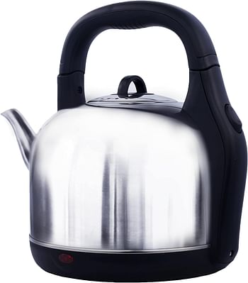 CLIKON - STAINLESS STEEL CORDLESS ELECTRIC KETTLE, 4.2 LITER, OVER HEAT PROTECTION, SILVER WITH BLACK HANDLE - CK5105