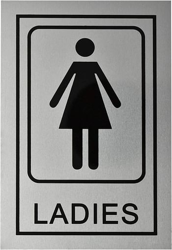 BUZZ COOL Stainless Steel Gents Ladies Signage Self Adhesive Sticker for Toilet, Restroom, Glass Doors, Wooden Doors, Offices,Hospitals, Mall and Business Sign Stickers.