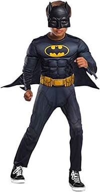 Rubie's Batman Deluxe Costume With Mask, Black, Small, 701364-S