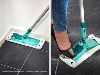 Leifheit mop cover Clean Twist M micro duo made of microfiber, absorbent floor mop replacement cover, 33cm wide replacement cover ideal for smooth floors such as tiles or laminate