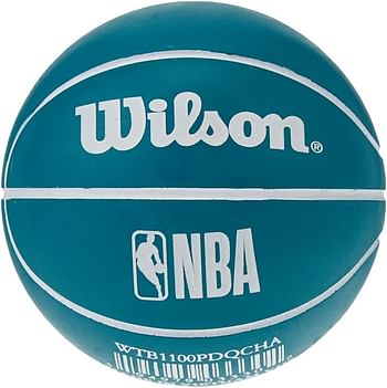Wilson NBA Dribbler Charlotte Hornets Basketball, Size 6, Blue