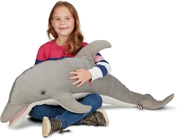Melissa & Doug Giant Dolphin - Lifelike Stuffed Animal (nearly 4 feet long)
