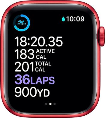 Apple Watch Series 6 (GPS, 44mm) - Silver Aluminium Case with White Sport Band