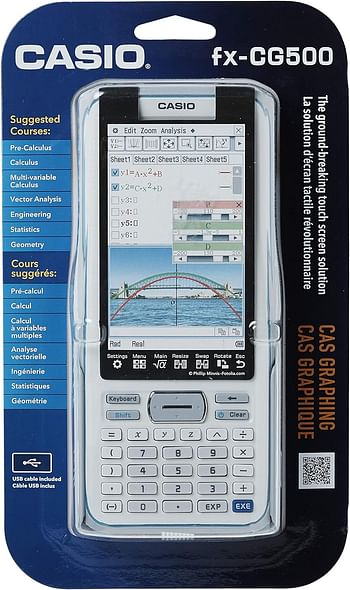 Casio Touchscreen With Stylus Graphing Calculator, Screen size 4.8, Fx-Cg500