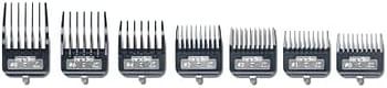 Andis Master Series Premium Metal Hair Clipper Attachment Comb,7 Piece Set, Black