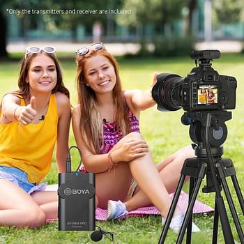 Boya By-Wm4 Pro K1 Portable 2.4G Wireless Microphone System(One Transmitters + One Receiver) With Hard Case For Dslr Camera Camcorder Smartphone Pc Tablet Sound Audio Recording Interview, Black