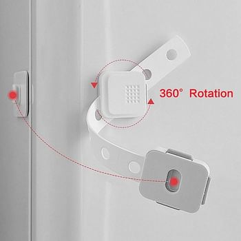 Biella™ Multicolor Child Safety Cupboard Locks – Adhesive Baby Proof Lock Strap Latch for Wardrobe, Refrigerators, Cabinets and Drawers etc