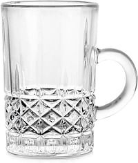 Vague Stirling Glass Tea Cup Set 6-Pieces, Clear 108 ml Capacity 04-376