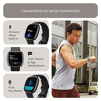 Fitbit Versa 4 Fitness Aluminum Watch  - Black, Graphite