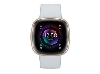 Fitbit Sense 2 Advanced Health and Fitness Smartwatch, One Size  - Blue Mist, Pale Gold