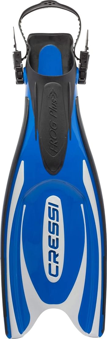 Cressi Adult Powerful Efficient Open Heel Scuba Diving Fins | Frog Plus: made in Italy