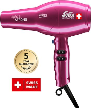Solis 969.49 Light & Strong Hair Dryer (Type 442), Pink (Pack Of 1)