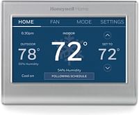 Honeywell Home Rth9585Wf1004 Wi-Fi Smart Color Thermostat, 7 Day ProgRAMmable, Touch Screen, Energy Star, Alexa Ready, C-Wire Required