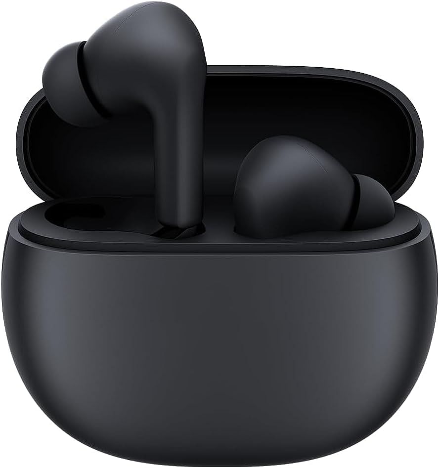 Xiaomi Redmi Buds 4 Active 12mm dynamic driver for Powerful Bass| Noise cancellation for calls | 5 hours Battery life on a single charge| Fast Charging, Black, Approx. 42g