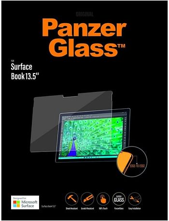 بانزر جلاس شاشة حماية من الزجاج المقوى 6252 لجهاز مايكروسوفت سيرفس بوك 13.5 بوصة - (عبوة من قطعة واحدة)